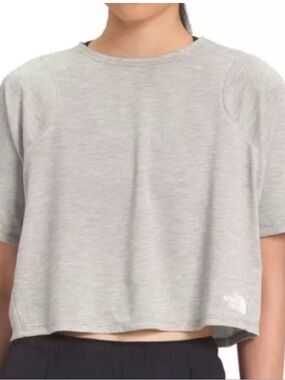 The North Face Women's Gray Short-Sleeve Performance Top Size L